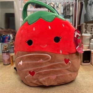 Squishmallows Red and Brown Strawberry Plush